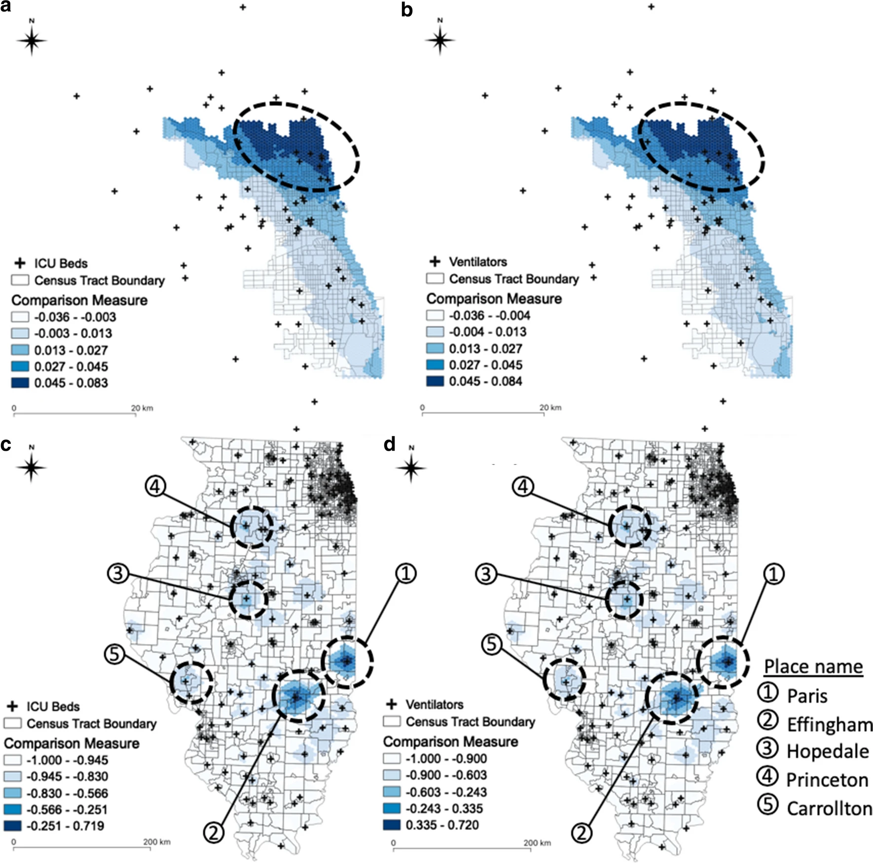 Rapidly measuring spatial accessibility of COVID-19 healthcare resources: a case study of Illinois, USA