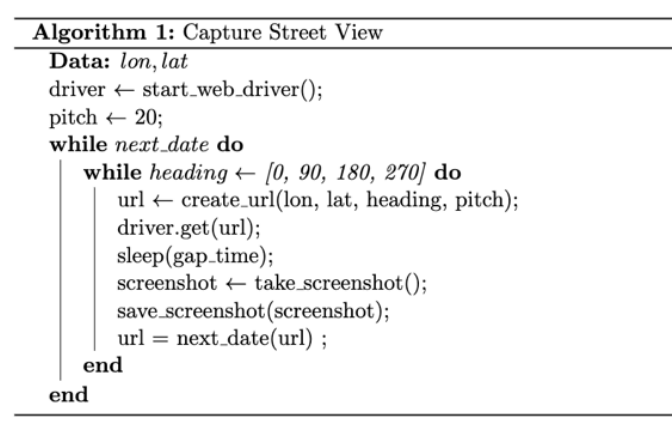Large-scale Google Street View Images for Urban Change Detection